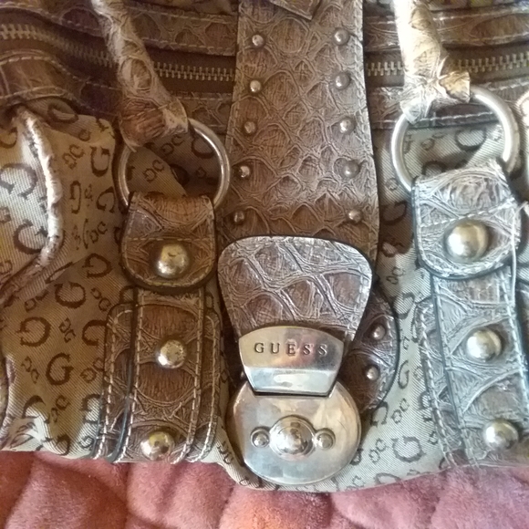 Studded Designer Guess Handbag - Picture 2 of 4
